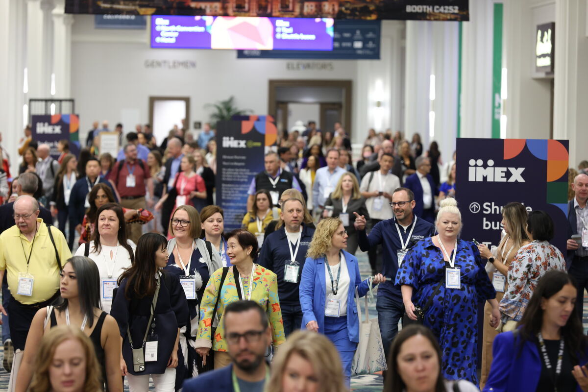 IMEX attendees walking