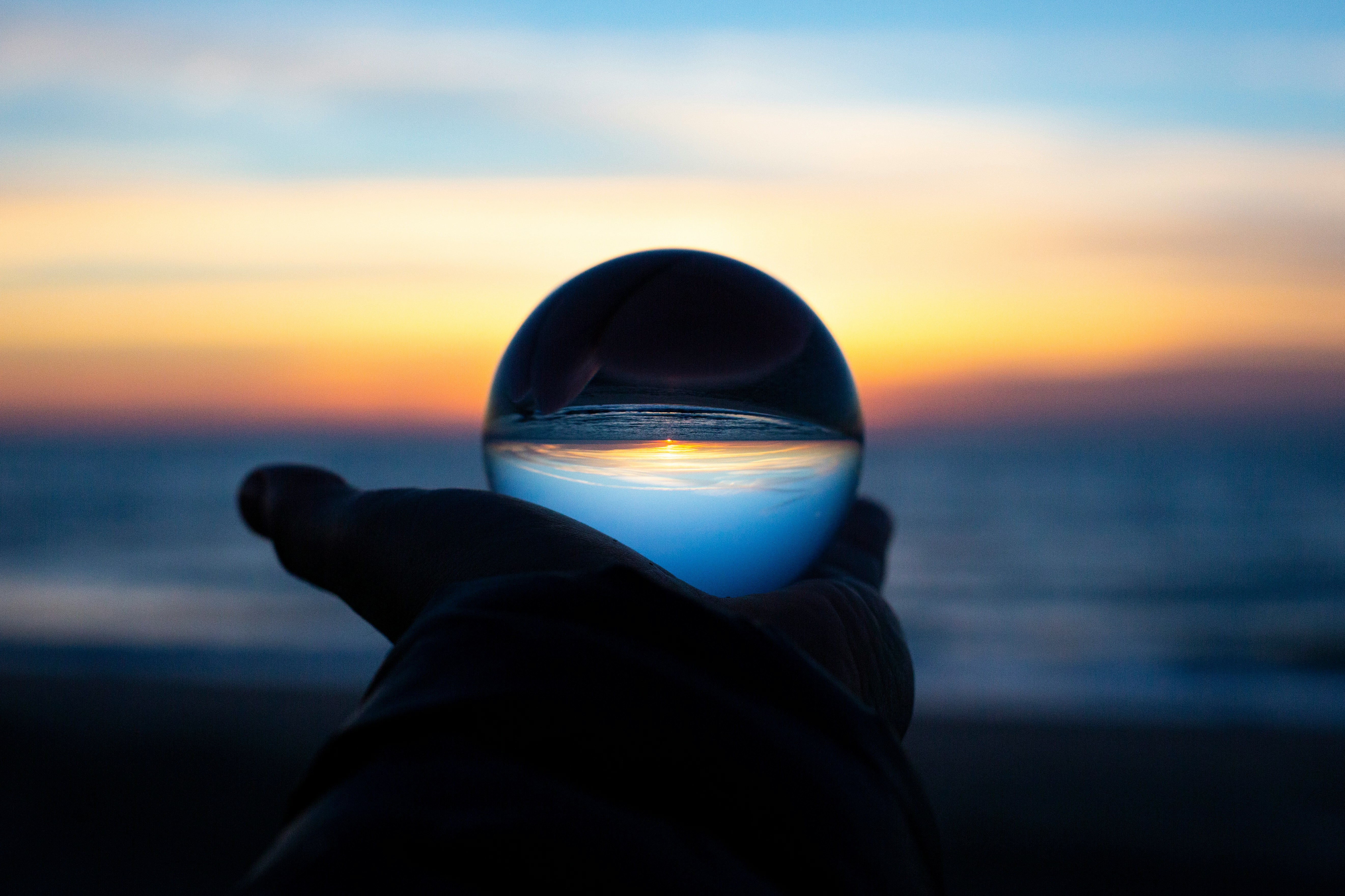 Crystal ball at the beach