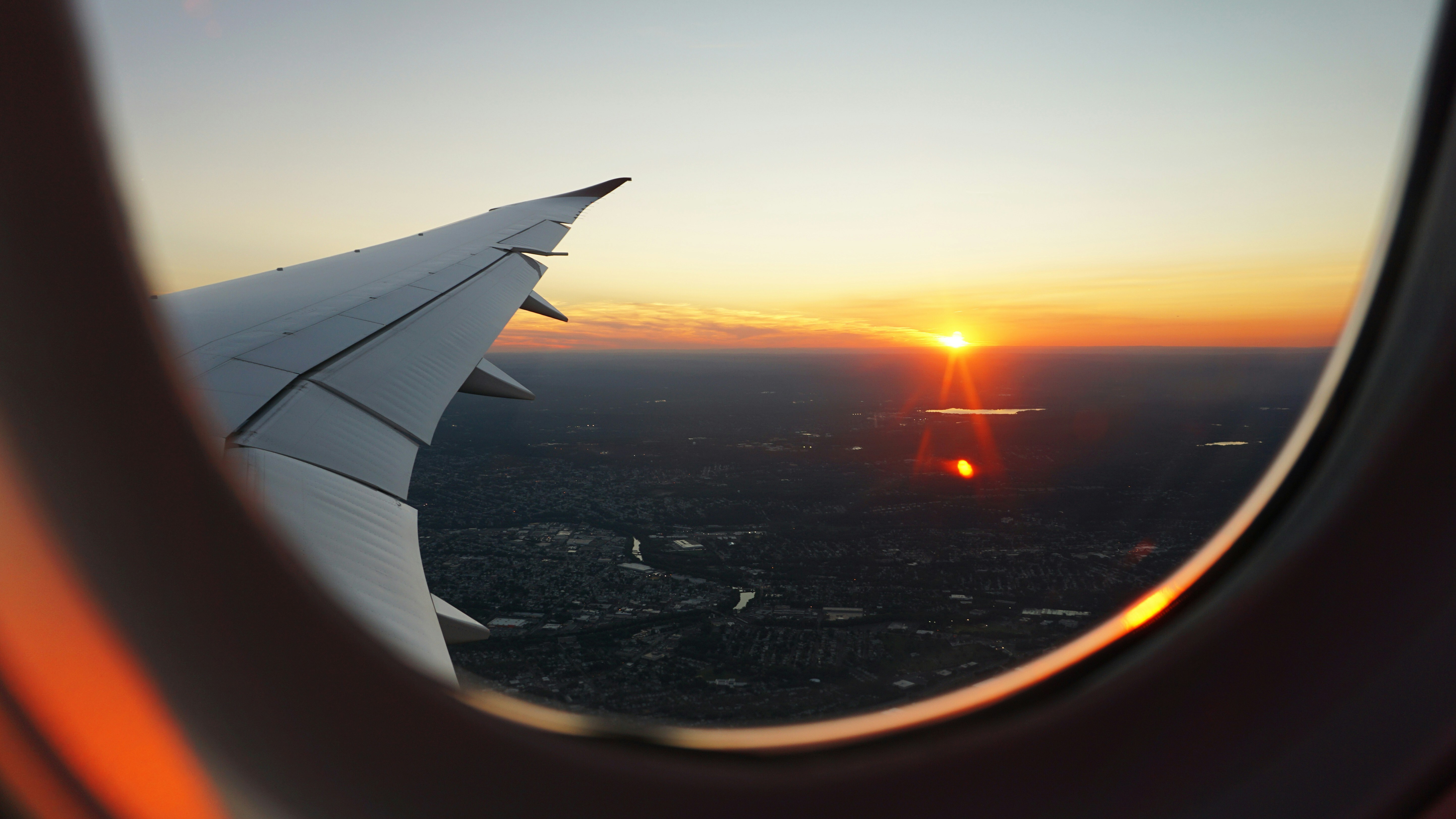 plane window view